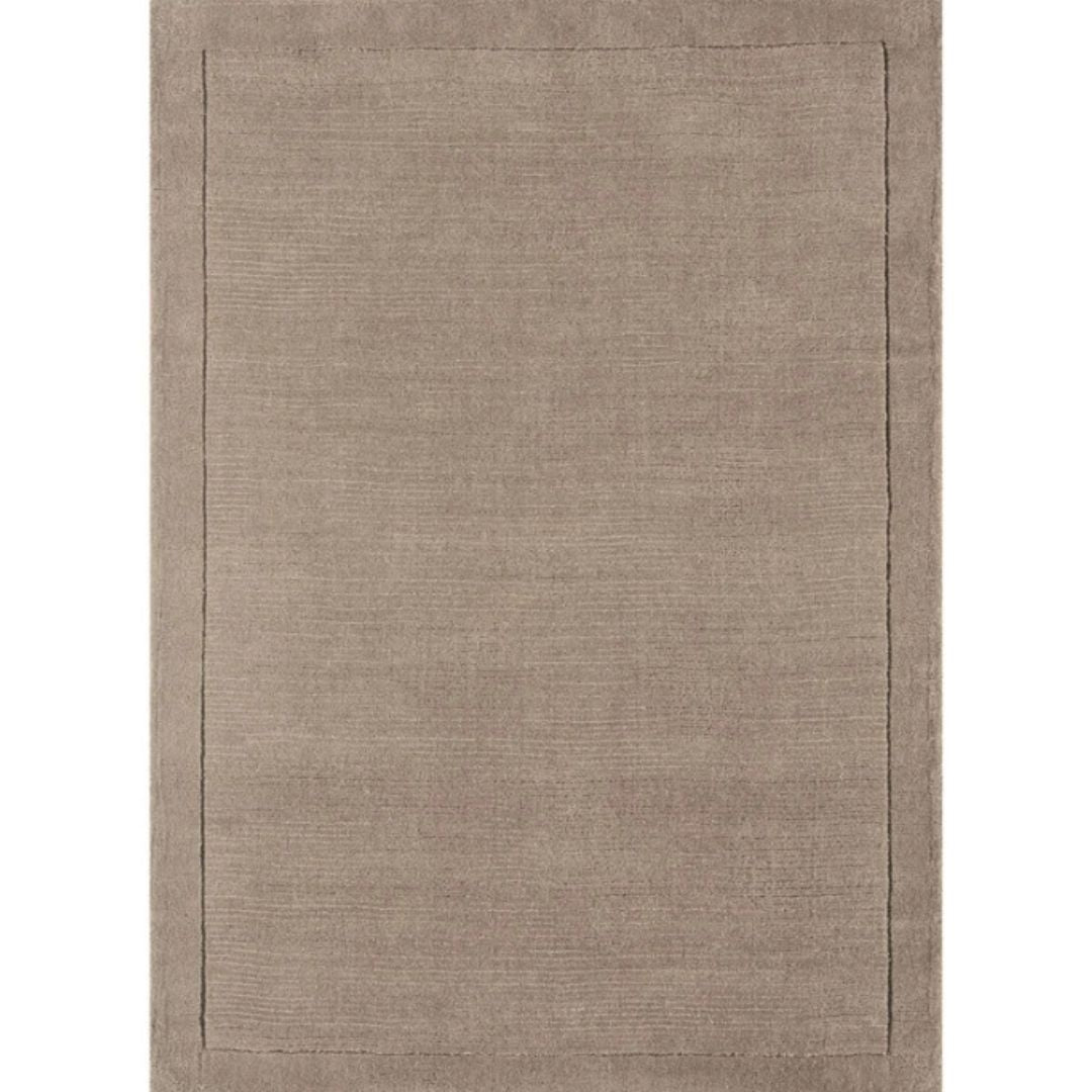 York Taupe Wool Rug Contemporary 60x120cm M&S Living Room Bedroom Asiatic RRP550