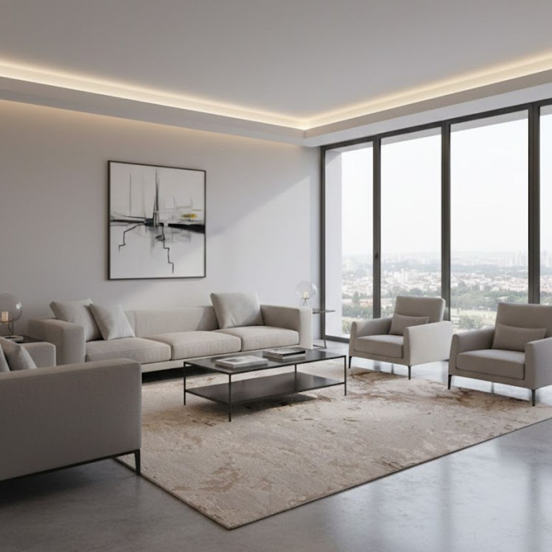 Aurora Strata Metallic Rug 160x230cm Modern Abstract Grey High Shine Soft Carpet
