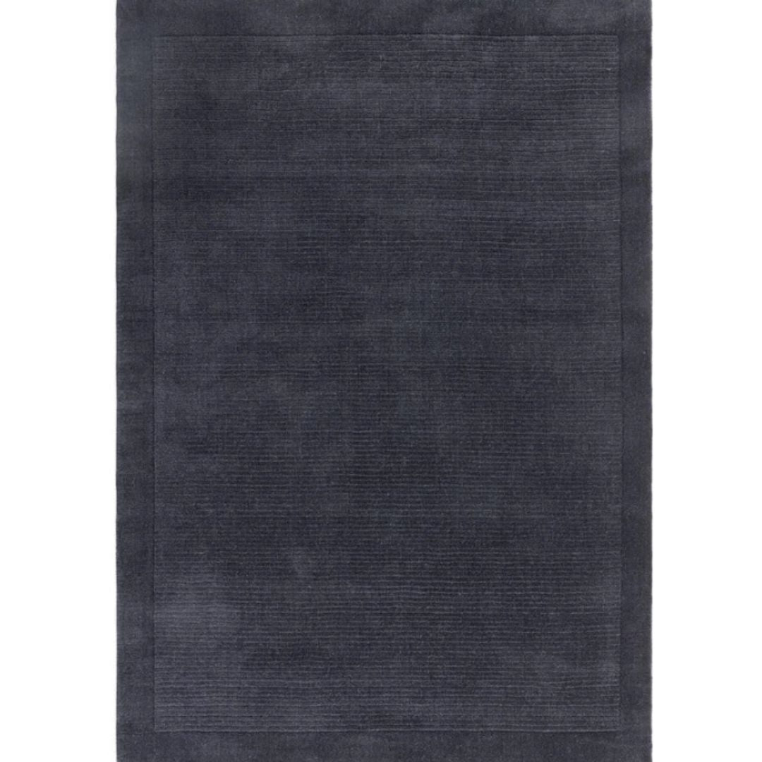 York Navy Wool Rug Contemporary 160x230cm M&S Living Room Bedroom Asiatic RRP550