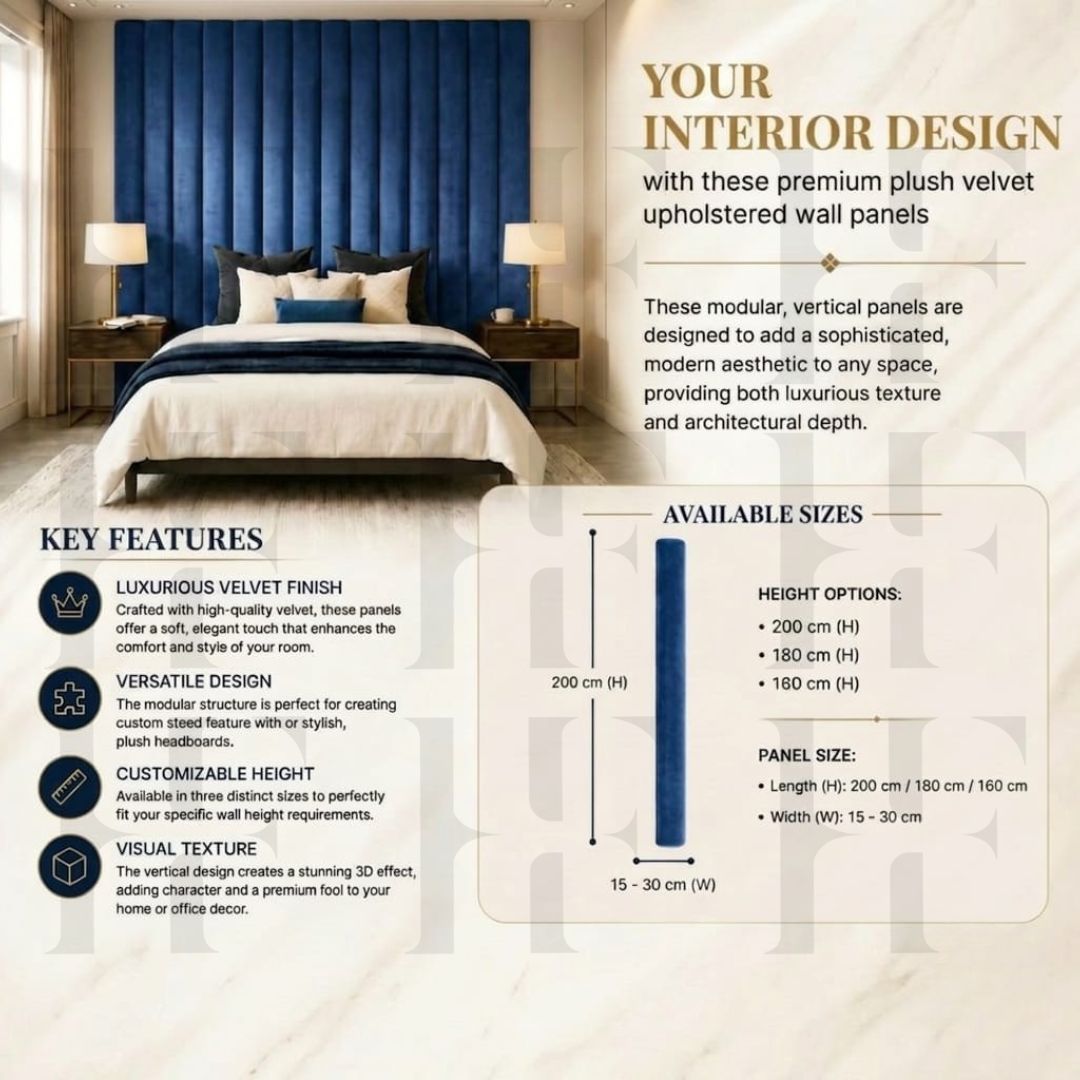 Premium 3D Velvet Cylindrical Wall Panels for Boys Room – Floating Headboard DIY