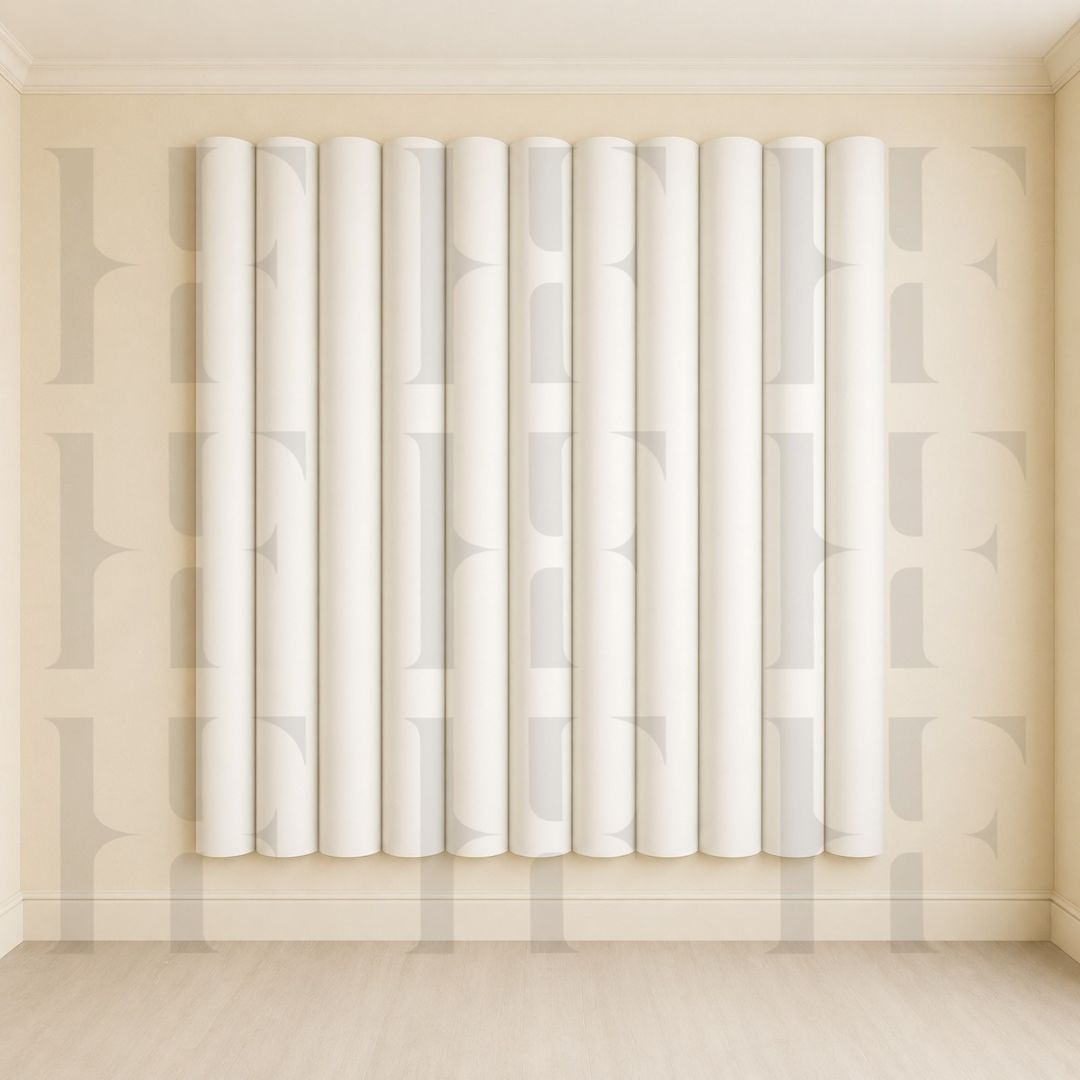 Premium 3D Velvet Cylindrical Wall Panels for Boys Room – Floating Headboard DIY