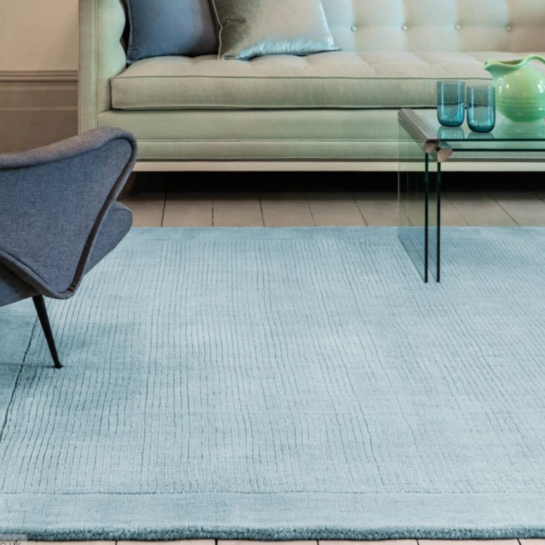 Duck Egg York Rug Contemporary 60x120cm M&S Living Room Bedroom Asiatic RRP550