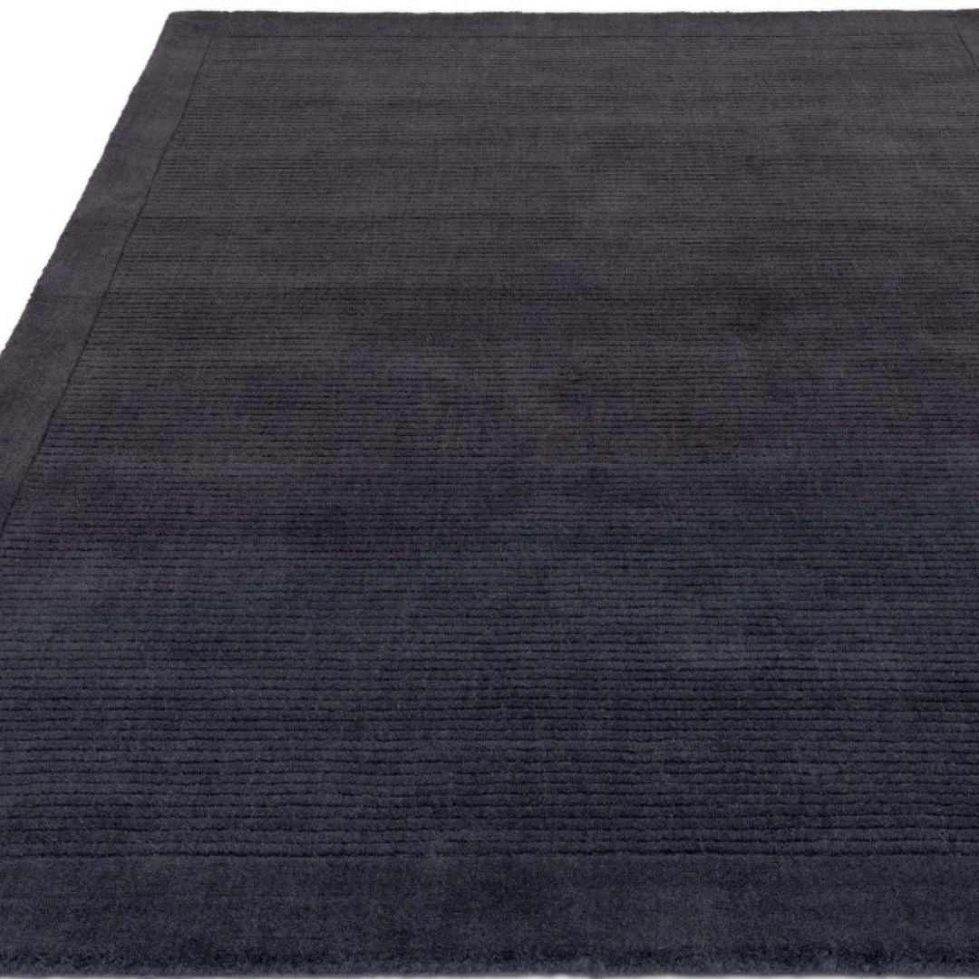 York Navy Wool Rug Contemporary 160x230cm M&S Living Room Bedroom Asiatic RRP550