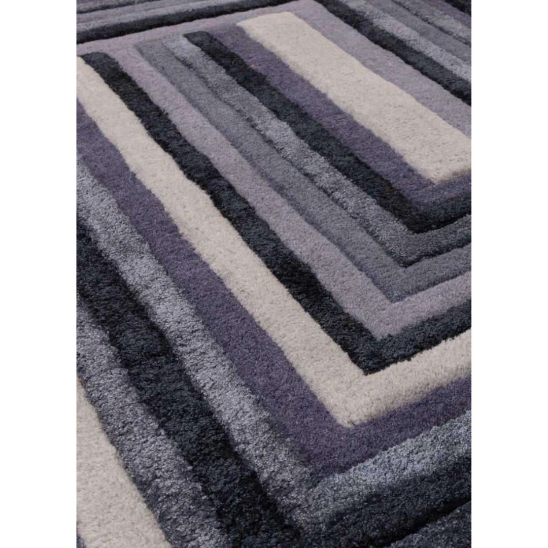 Matrix Network Indigo Wool Rug Bedroom & Livingroom 200x300cm, Asiatic RRP440