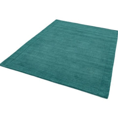 York Teal Wool Rug Contemporary 60x120cm M&S Living Room Bedroom Asiatic RRP550