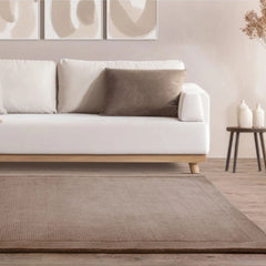 York Taupe Wool Rug Contemporary 60x120cm M&S Living Room Bedroom Asiatic RRP550