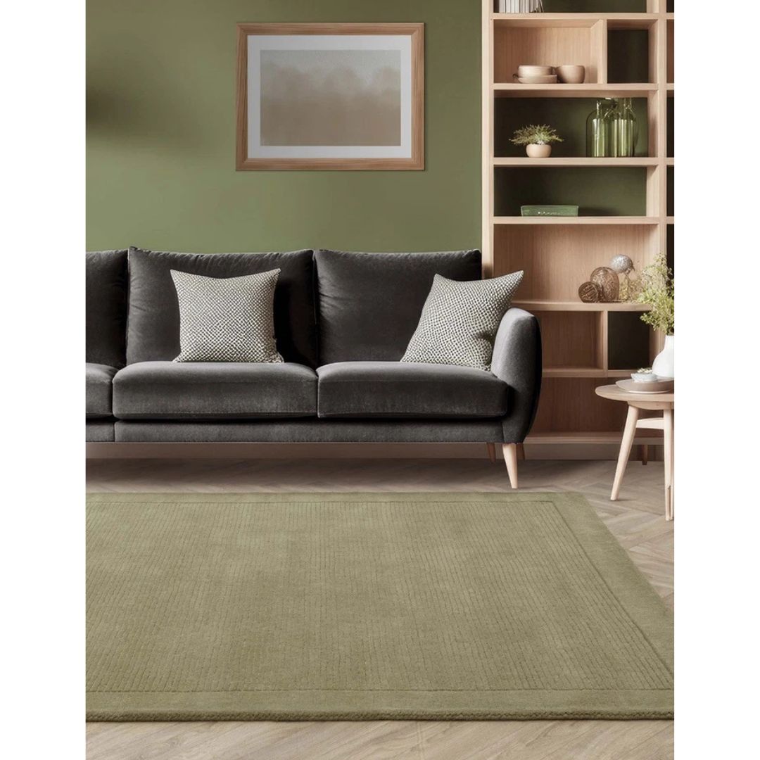Sage York Rug Contemporary 60x120cm M&S Living Room Bedroom Asiatic RRP550