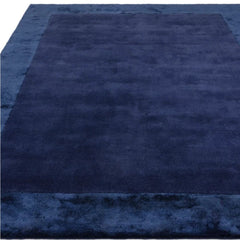 Navy Ascot Wool Rug Contemporary 160x230cm Livingroom Bedroom By Asiatic RRP800