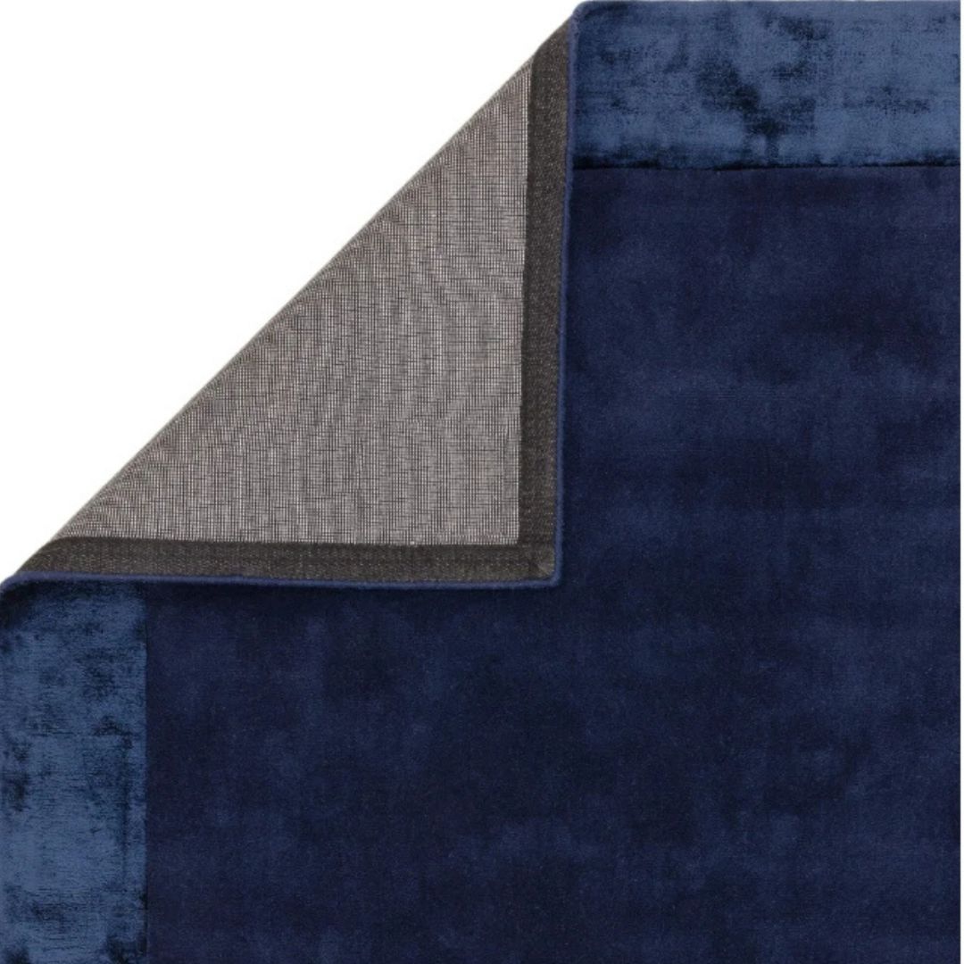 Navy Ascot Wool Rug Contemporary 160x230cm Livingroom Bedroom By Asiatic RRP800