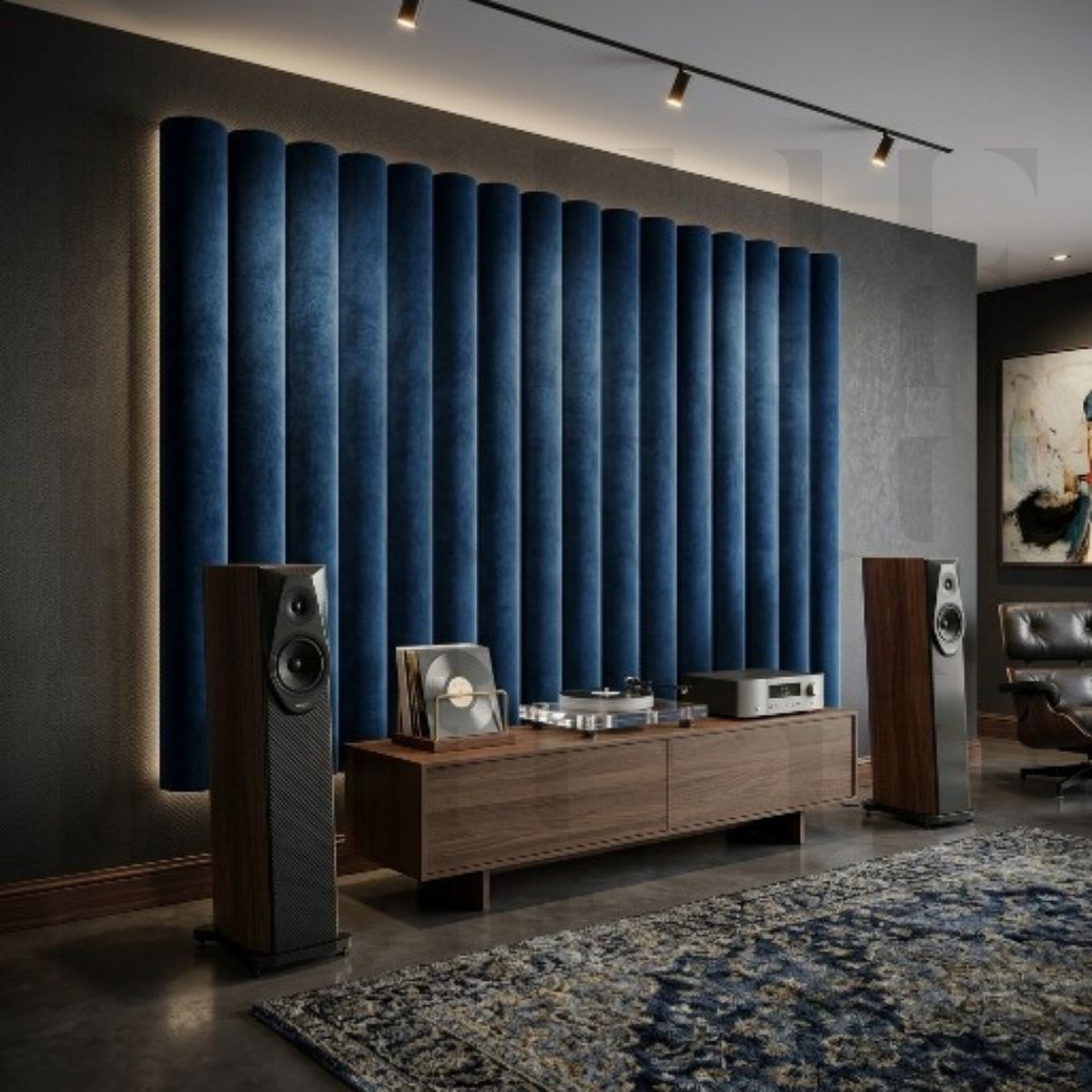 Premium 3D Velvet Cylindrical Wall Panels for Boys Room – Floating Headboard DIY