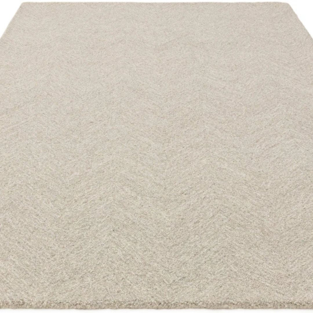 Chevron Sand Theodore Wool Rug 200x290cm Living Room Bedroom Asiatic RRP550