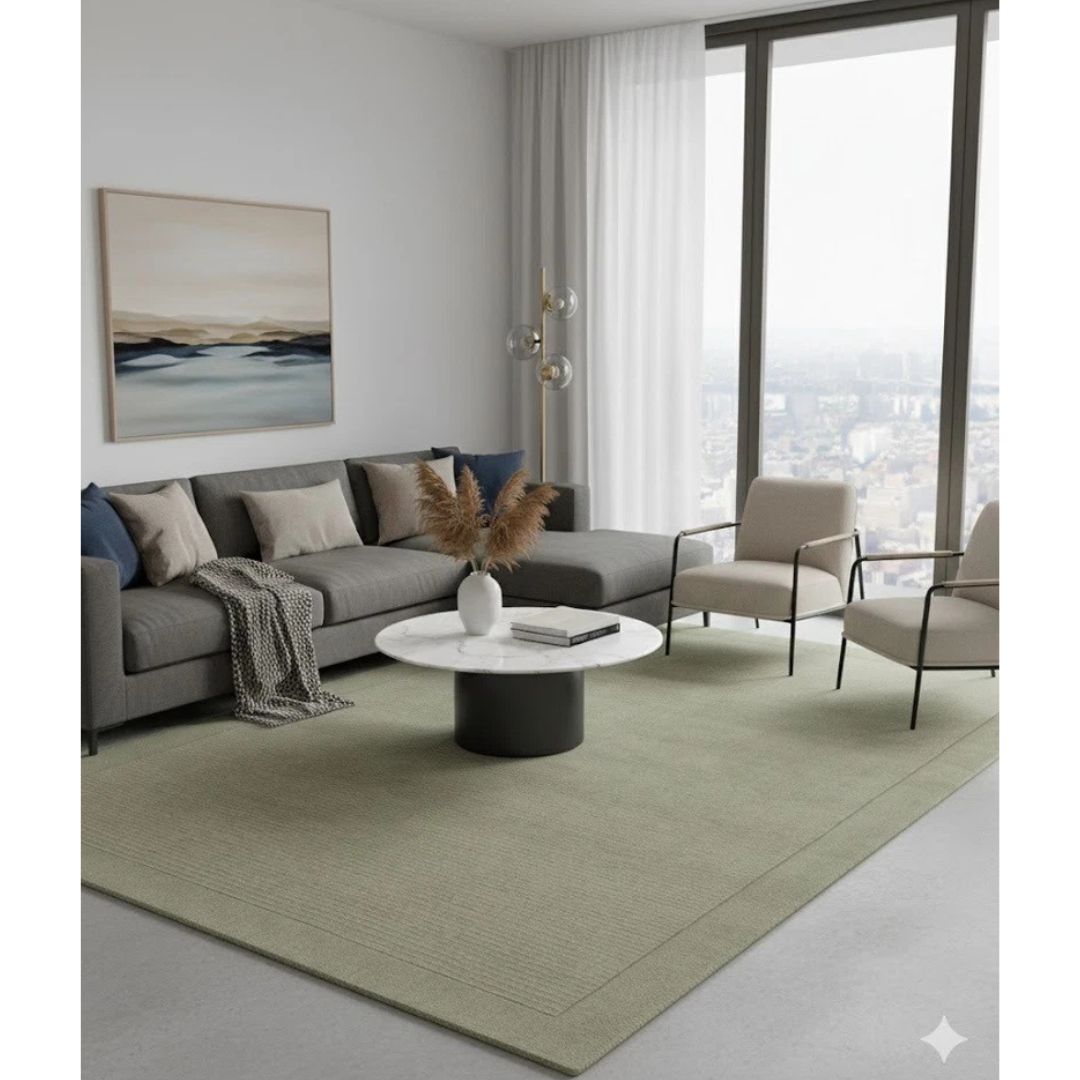 Sage York Rug Contemporary 60x120cm M&S Living Room Bedroom Asiatic RRP550