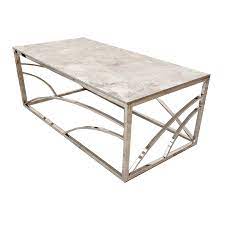 Stella Coffee Table, Marble Table Top, Grey