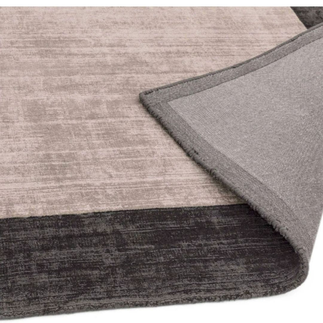 Silver Blade Border Contemporary Rug 200x200cm Livingroom Bedroom Asiatic RRP450