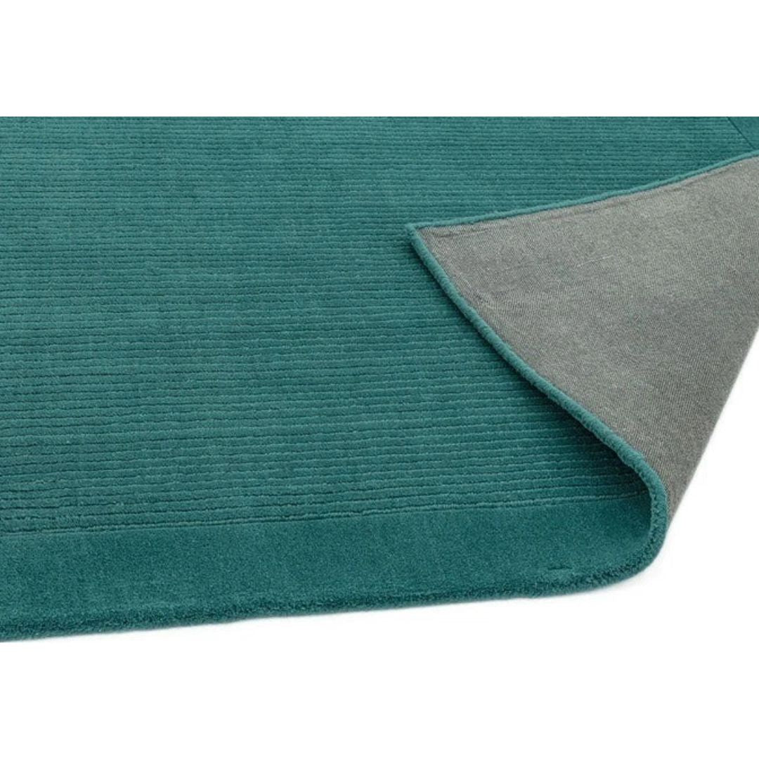 York Teal Wool Rug Contemporary 60x120cm M&S Living Room Bedroom Asiatic RRP550