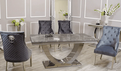 Arial Marble Dining Table With Kensington Chairs