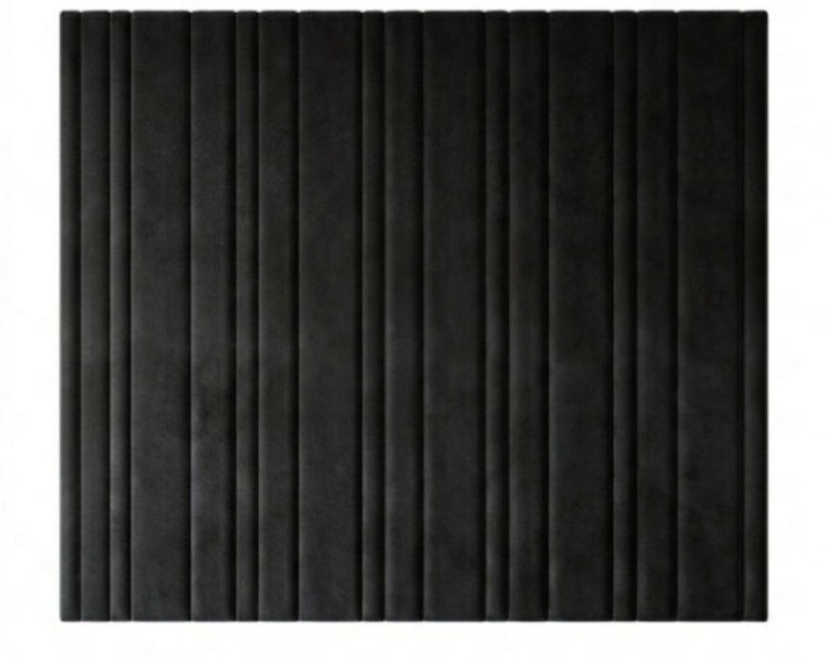 Girls Floating Headboard Vertical Slats Wall Panels Velvet Bed Board Cushion
