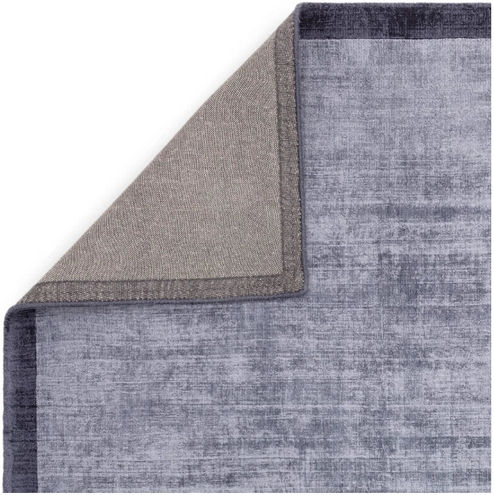 Blade Border Navy Contemporary Rug 160x230cm, M&S Living Room By Asiatic