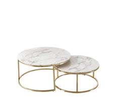 Lara Coffee Table, Marble Table Top, White