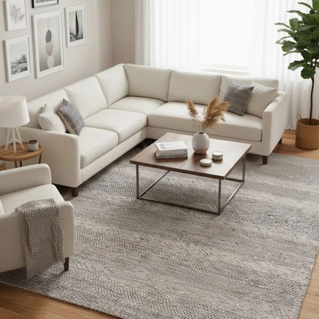 Katherine Carnaby Coast Rug Grey 160x230cm, M&S Livingroom By Asiatic RRP750