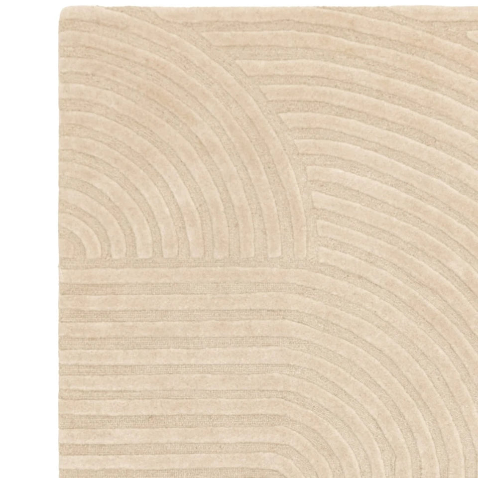 Premium Hague Wool Sand Beige Rug 200x290cm – Luxurious Hand-Tufted Rug