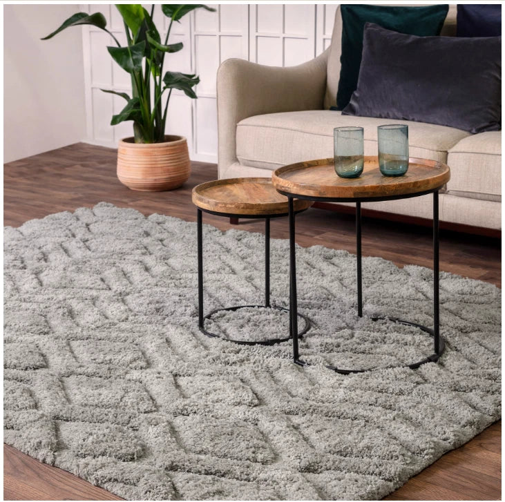 Silver Harrison Contemporary Rug 160x230cm Next, Living Room By Asiatic
