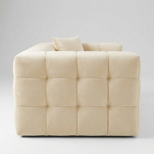 Modern Velvet Accent Grid tufted  (1-Seater)
