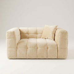 Modern Velvet Accent Grid tufted  (1-Seater)