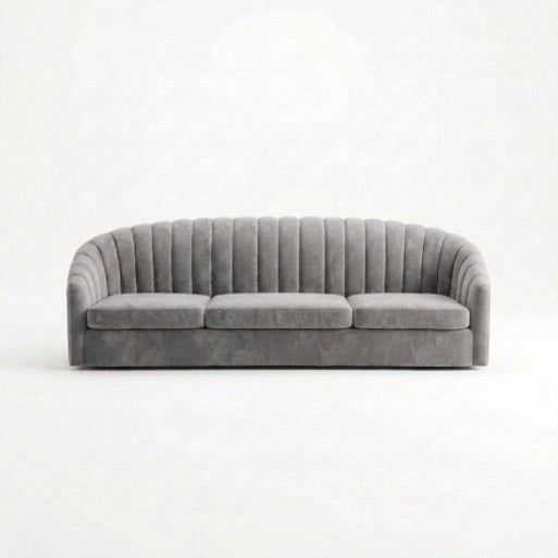 Modern Curved Fluted Accent Armchair (1-Seater)