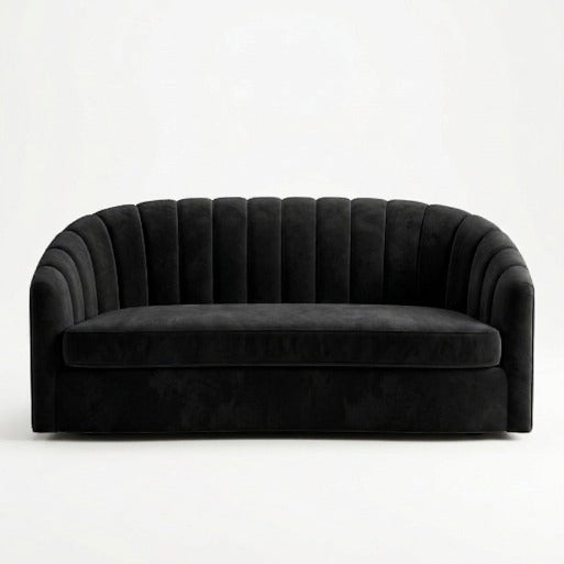 Modern Curved Fluted Accent Armchair (1-Seater)