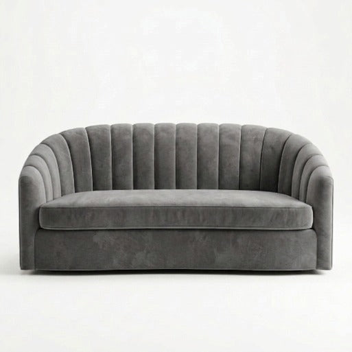 Modern Curved Fluted Accent Armchair (1-Seater)