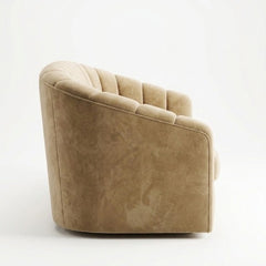 Modern Curved Fluted 2-Seater Loveseat