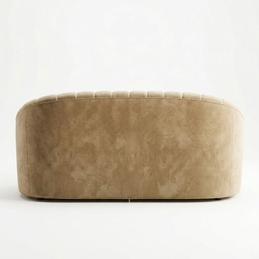 Modern Curved Fluted 2-Seater Loveseat