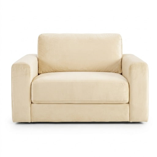Serene Modern 2-Seater Fabric Loveseat
