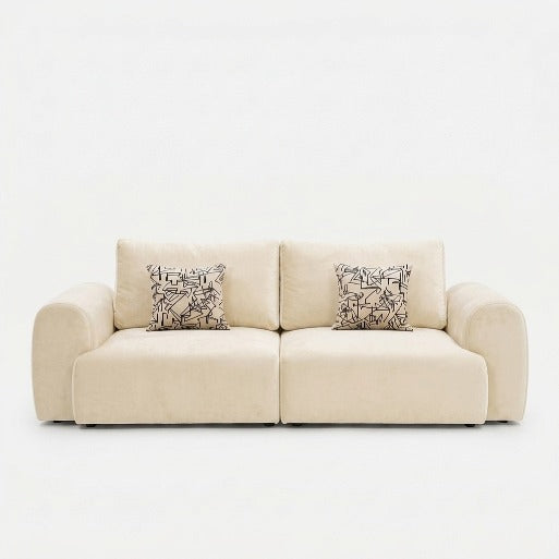 Aria Modern 2-Seater Fabric Loveseat