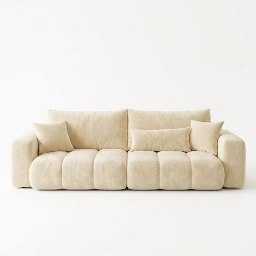 Aria Modern Blue Velvet 2-Seater Loveseat Sofa