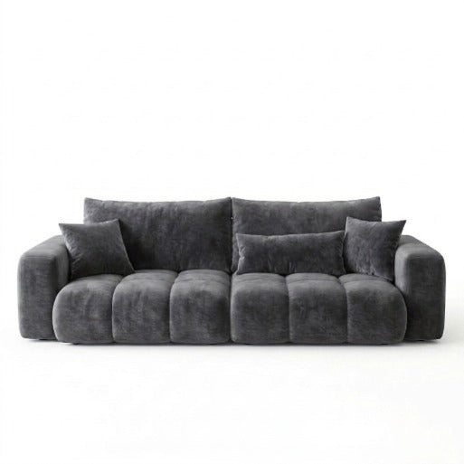 Aria Modern Blue Velvet 3-Seater L-Shape Sectional Sofa