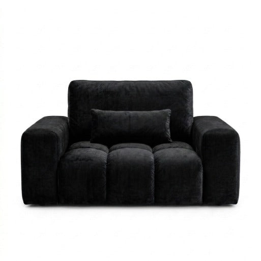 Aria Modern Blue Velvet 2-Seater Loveseat Sofa