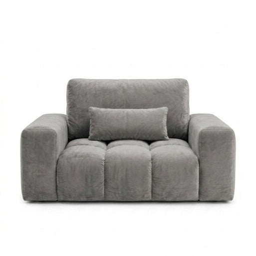 Aria Modern Blue Velvet 3-Seater L-Shape Sectional Sofa