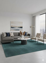 John Lewis Mallard Plain Easy Care Rug 160x230cm, Modern Bedroom Asia RRP310