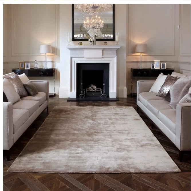 Katherine Carnaby Chrome Taupe Rug 120x180 Hand Woven Living Room Asiatic RRP750
