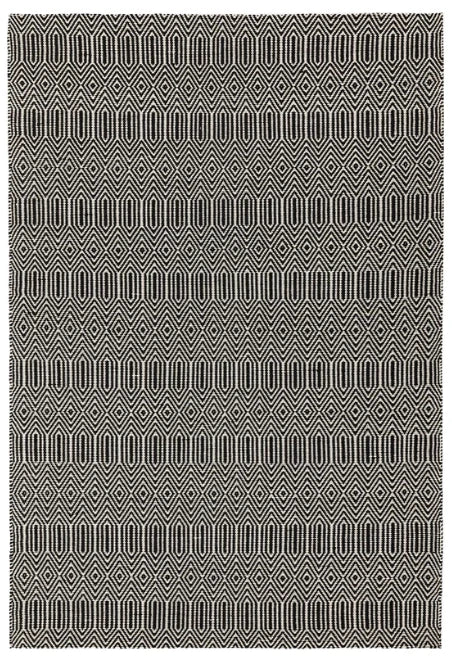 Black Sloan Rug 66x200cm M&S, Morden Living Room & Bedroom By Asiatic RRP550