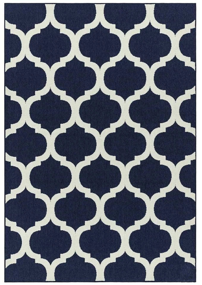 Blue Antibes AN02 Contemporary Rug 200x290cm, Living Room Bedroom Classis RRP570