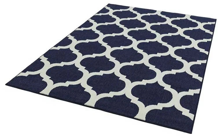 Blue Antibes AN02 Contemporary Rug 200x290cm, Living Room Bedroom Classis RRP570