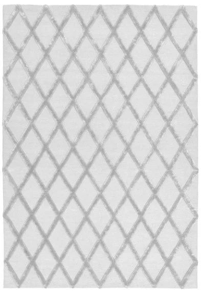 Silver Diamond Dixon Rug 160x230cm M&S, Living Room & Bedroom By Asiatic RRP750