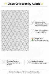 Silver Diamond Dixon Rug 160x230cm M&S, Living Room & Bedroom By Asiatic RRP750