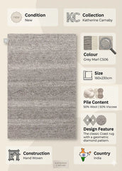 Katherine Carnaby Coast Rug Grey 160x230cm, M&S Livingroom By Asiatic RRP750