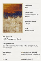 Orange Nova NV04 Contemporary Rug 160x230cm – Stylish Living Room & Bedroom Rug by Asiatic