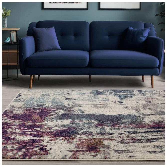Navy Nova NV23 Contemporary Rug 160x230cm, Livingroom Bedroom Asiatic RRP310