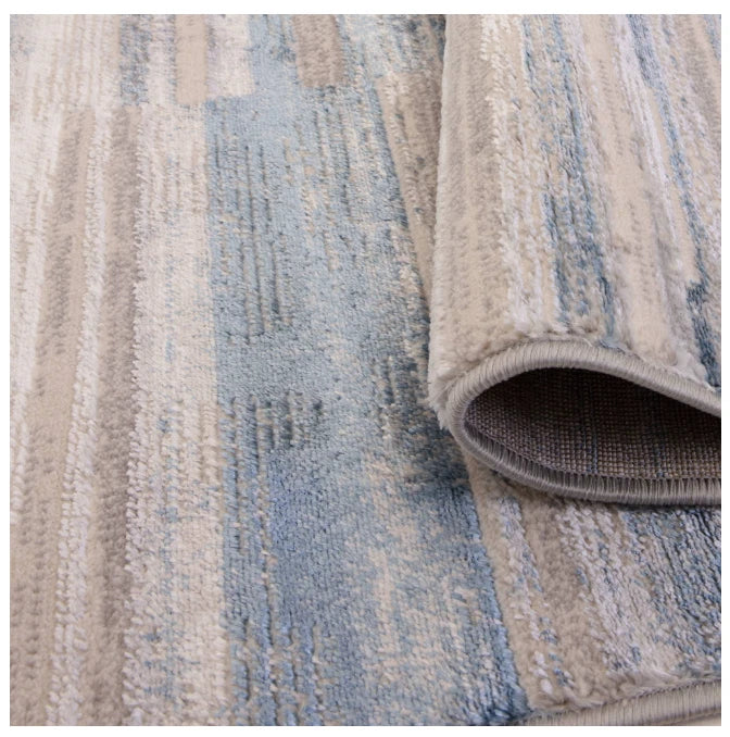 Ritz RI01 Blue Contemporary Rug 160x220cm, Livingroom Bedroom Asiatic RRP310